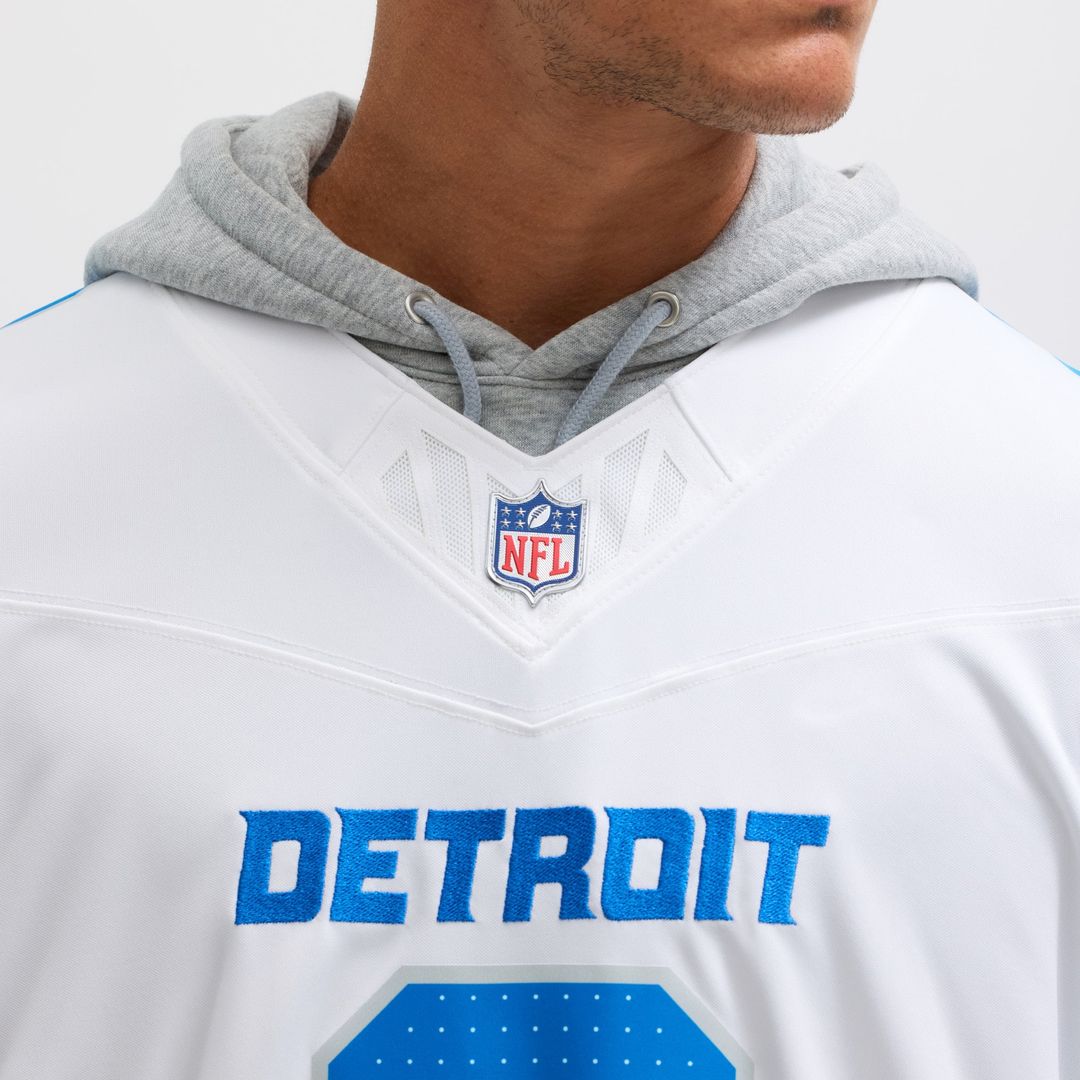 Jahmyr Gibbs Detroit Lions Nike White Vapor F.U.S.E. Limited Jersey