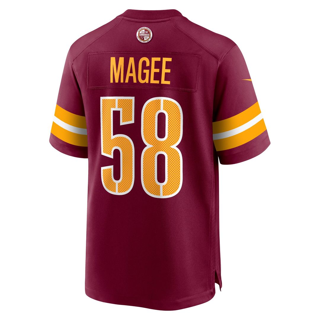 Jordan Magee Washington Commanders Nike Burgundy Game Jersey