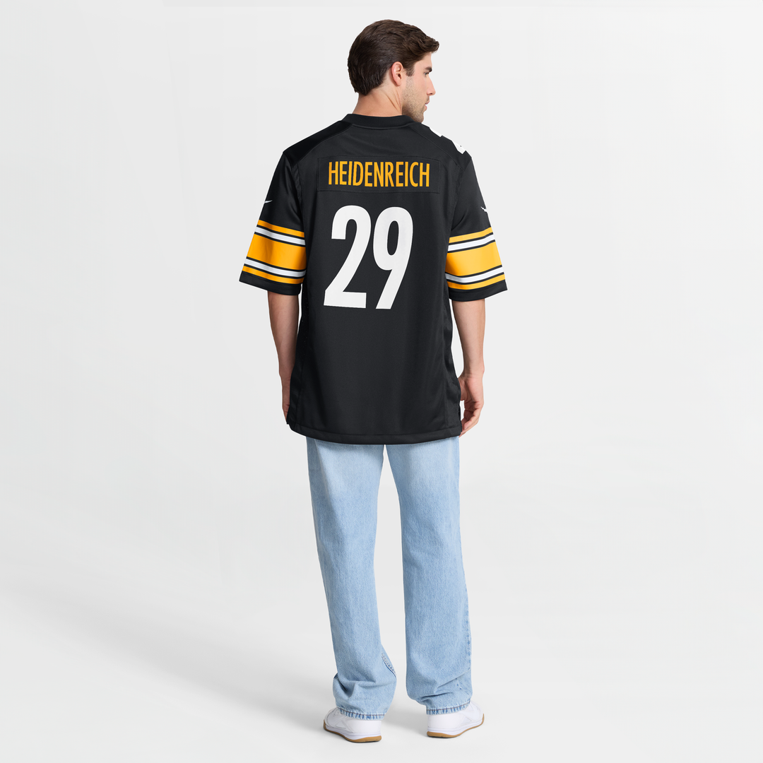 Eli Heidenreich Pittsburgh Steelers Nike Black Team Game Jersey