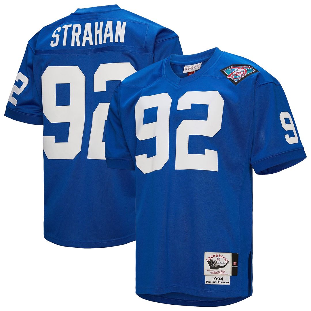 Michael Strahan New York Giants 1994 Mitchell & Ness Royal Authentic Throwback Retired Player Jersey