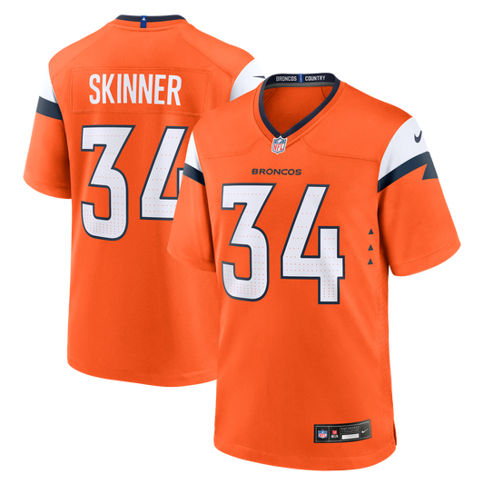 JL Skinner Denver Broncos Nike Orange Team Game Jersey
