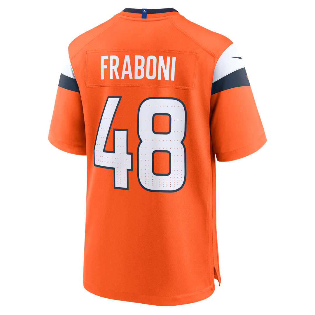 Mitchell Fraboni Denver Broncos Nike Orange Team Game Jersey
