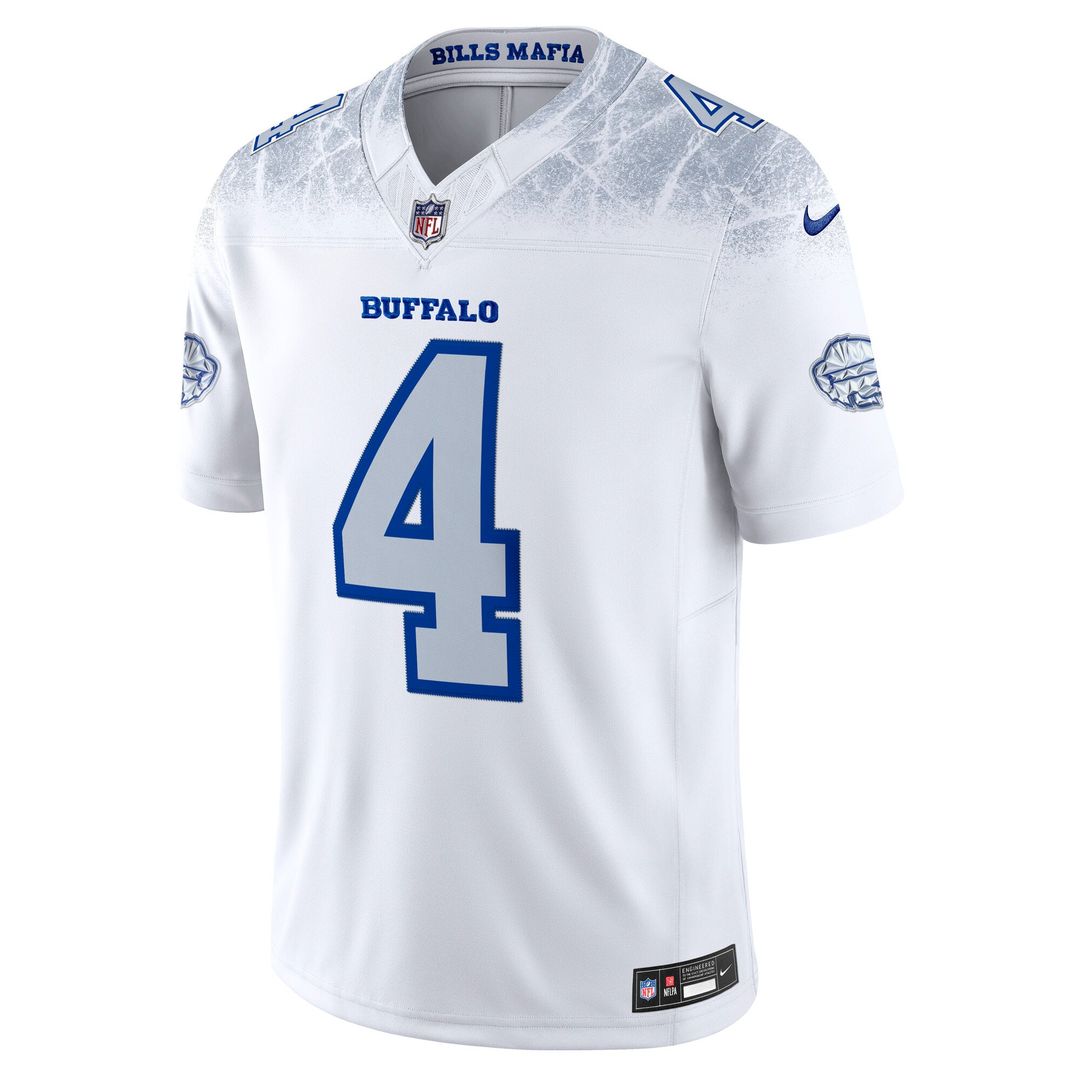 James Cook III Buffalo Bills Nike White Rivalries Collection Stitched Limited Jersey