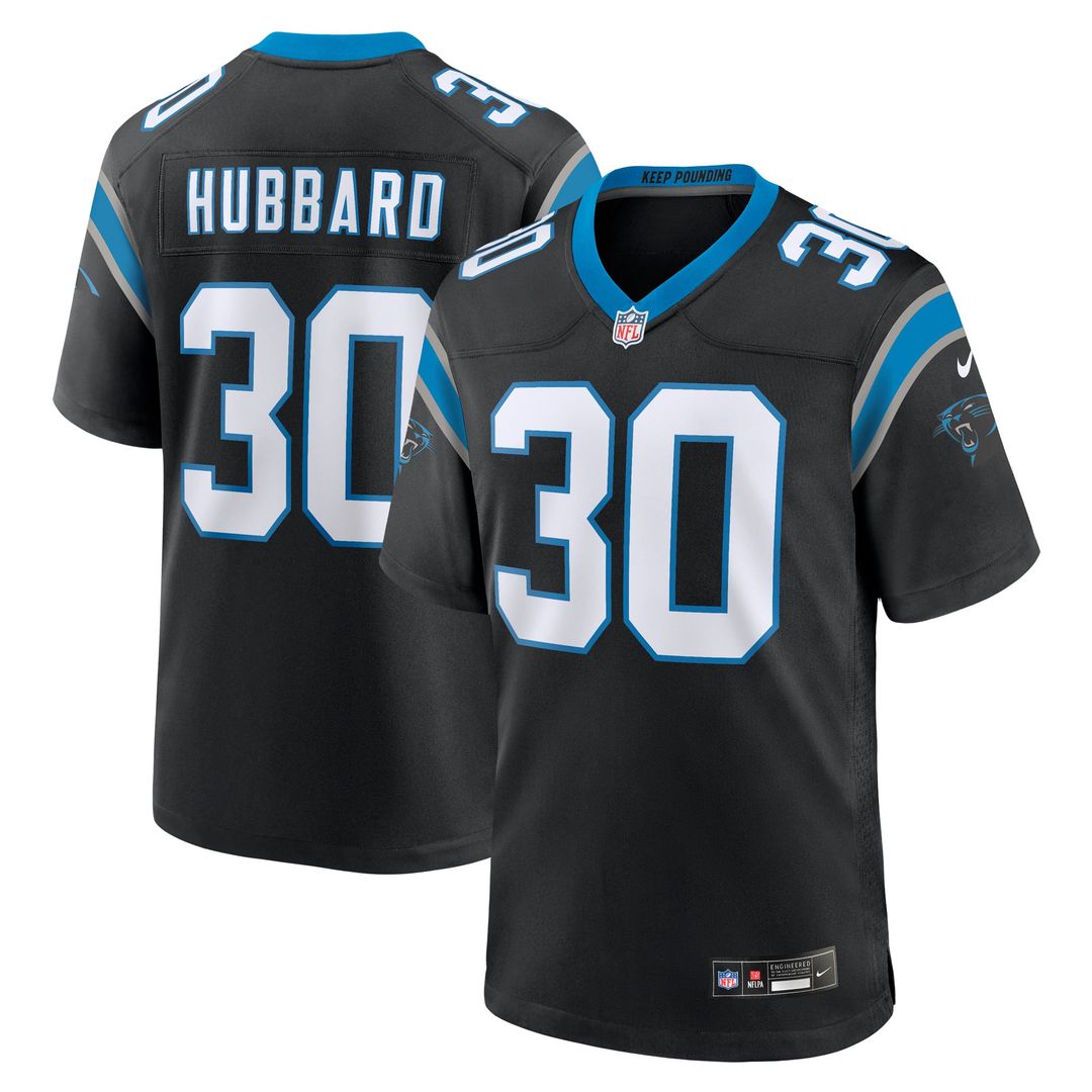 Chuba Hubbard Carolina Panthers Nike Black Team Game Jersey