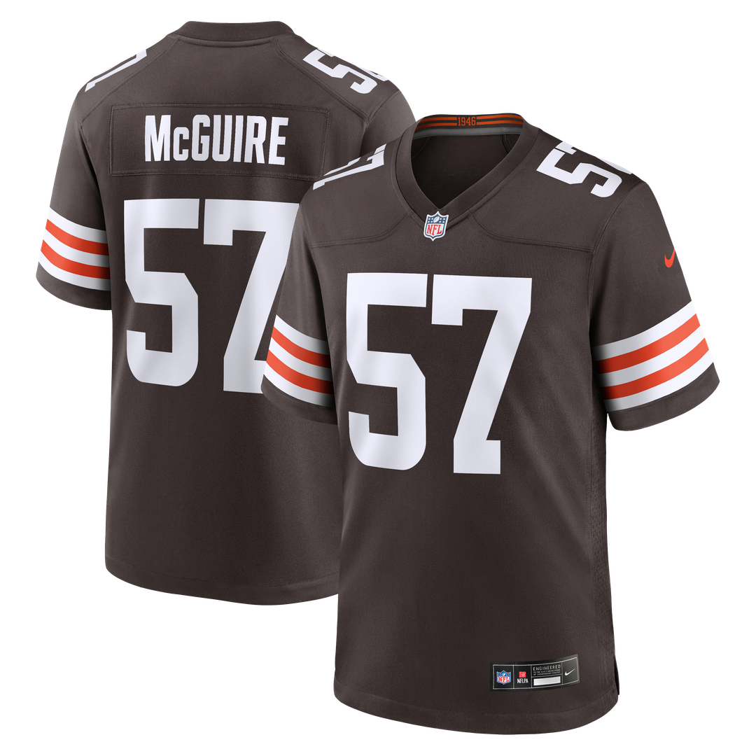 Isaiah McGuire Cleveland Browns Nike Brown Team Game Jersey
