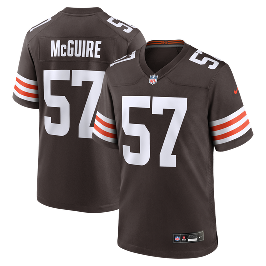 Isaiah McGuire Cleveland Browns Nike Brown Team Game Jersey