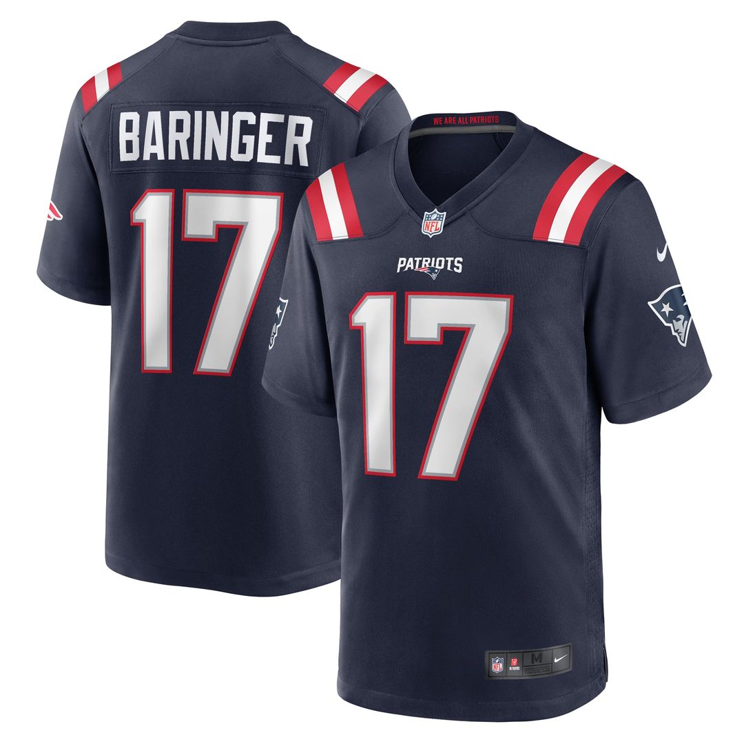Bryce Baringer New England Patriots Nike Navy Team Game Jersey
