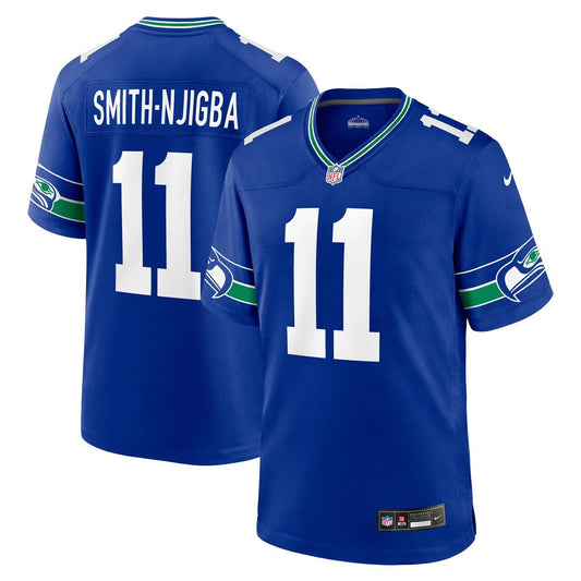 Jaxon Smith-Njigba Seattle Seahawks Nike Royal Throwback Player Game Jersey