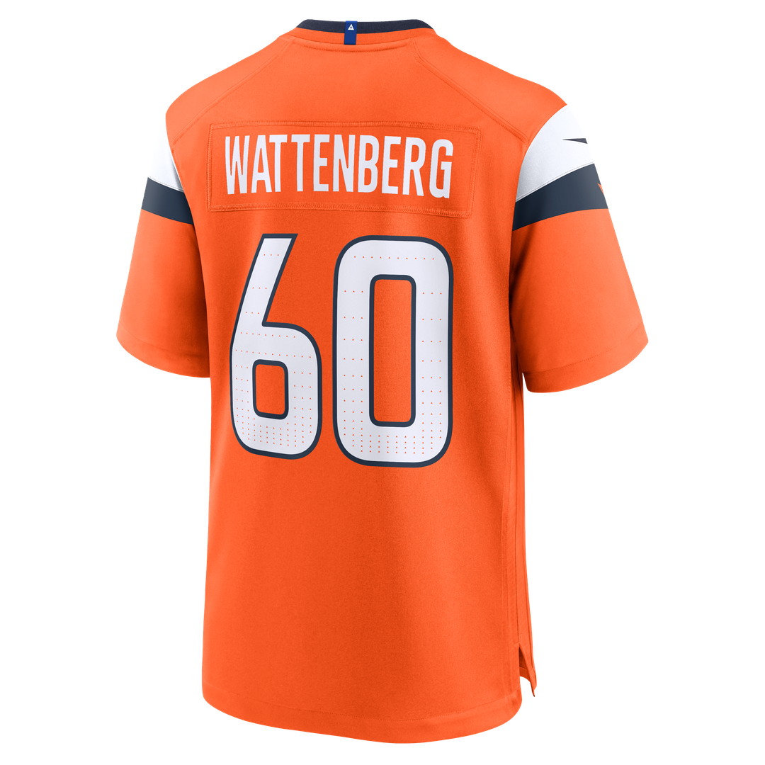 Luke Wattenberg Denver Broncos Nike Orange Team Game Jersey