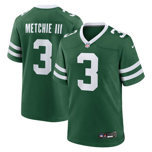 John Metchie III New York Jets Nike Legacy Green Team Game Jersey
