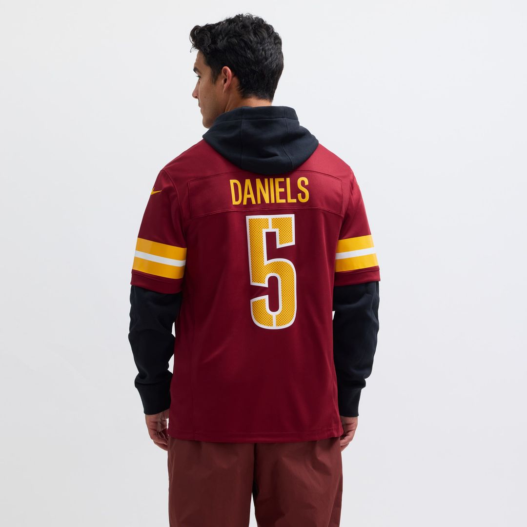 Washington Commanders Jayden Daniels Nike White Vapor F.U.S.E. Limited Super Bowl Era Jersey