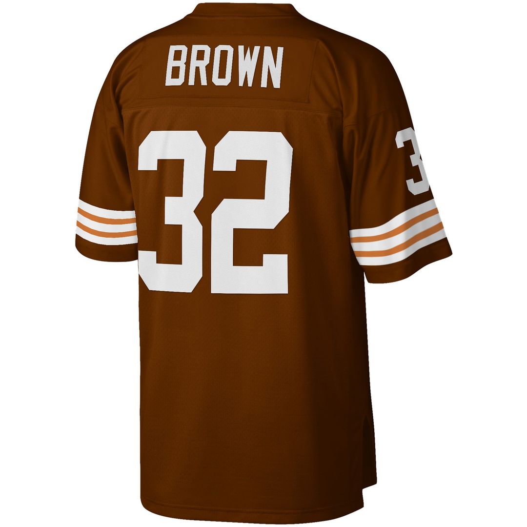 Jim Brown Cleveland Browns Mitchell & Ness Brown Big & Tall 1963 Retired Player Replica Jersey