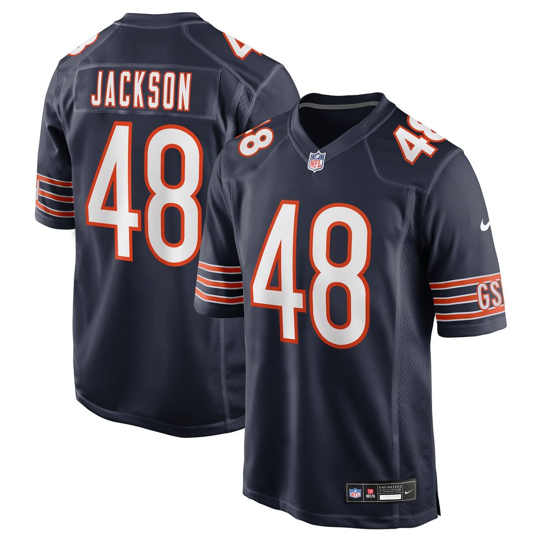D'Marco Jackson Chicago Bears Nike Navy Team Game Jersey