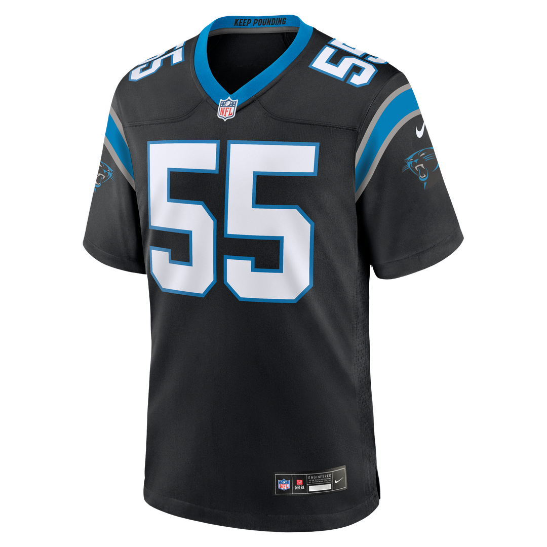 Devin Lloyd Carolina Panthers Nike Black Team Game Jersey