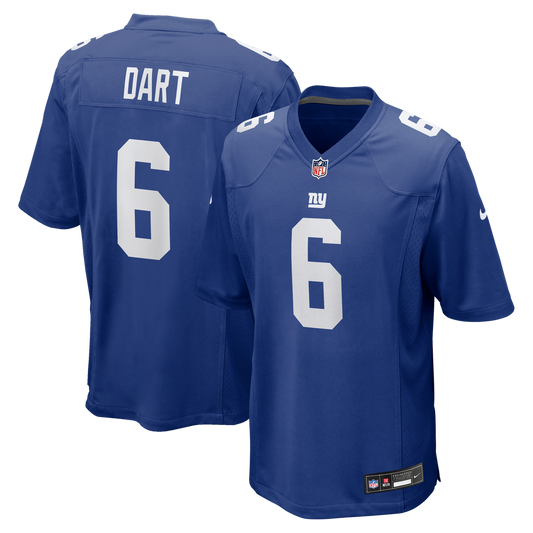 Jaxson Dart New York Giants Nike Royal Team Game Jersey