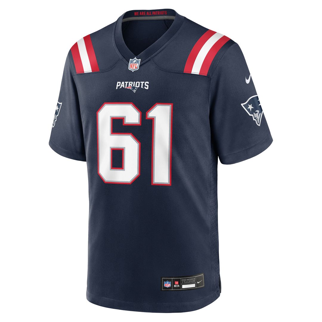 Darrian Dalcourt New England Patriots Nike Navy Team Game Jersey