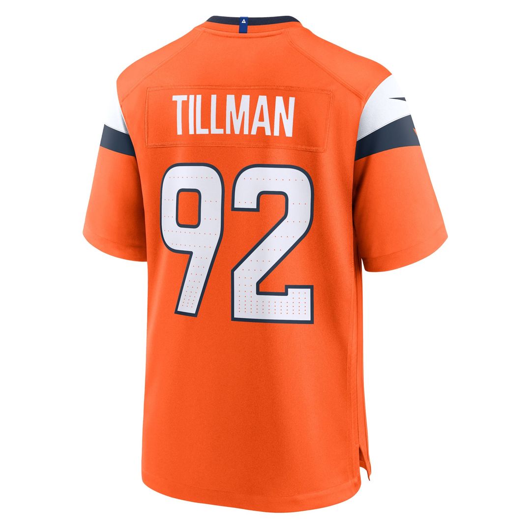 Dondrea Tillman Denver Broncos Nike Orange Team Game Jersey