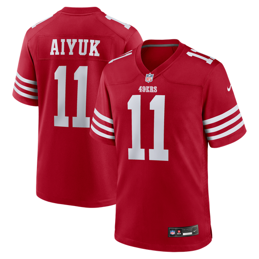 Brandon Aiyuk San Francisco 49ers Nike Scarlet Team Player Game Jersey