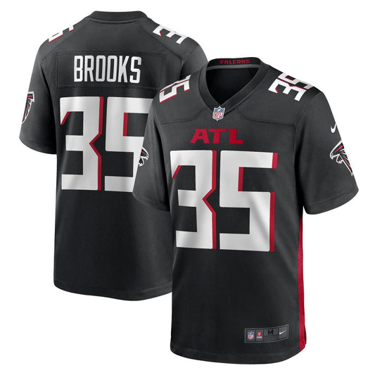 Natrone Brooks Atlanta Falcons Nike Black Team Game Jersey