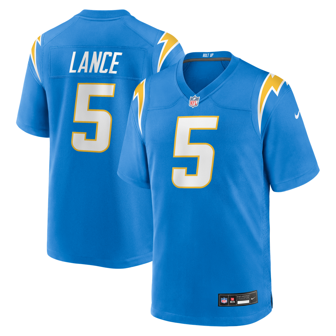 Trey Lance Los Angeles Chargers Nike Powder Blue Team Game Jersey