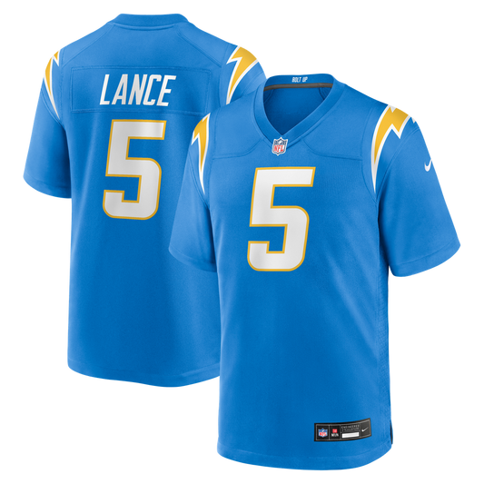 Trey Lance Los Angeles Chargers Nike Powder Blue Team Game Jersey