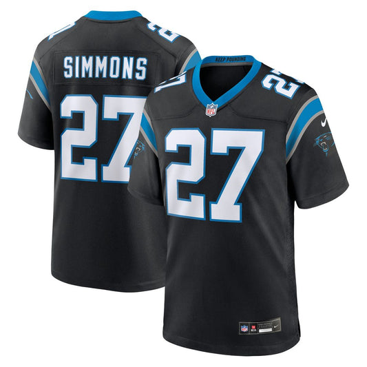 Isaiah Simmons Carolina Panthers Nike Black Team Game Jersey