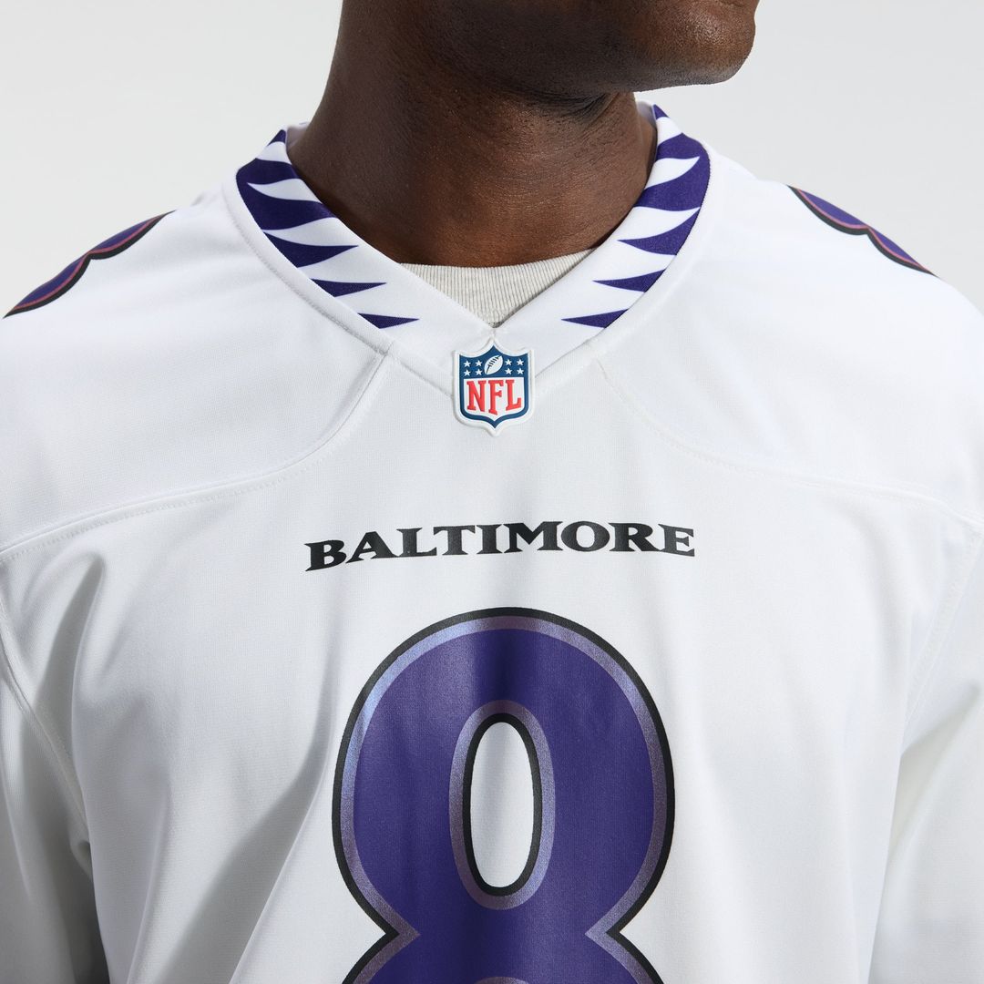 Lamar Jackson Baltimore Ravens Nike White Game Jersey