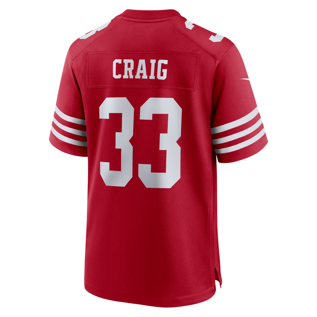 Roger Craig San Francisco 49ers Nike Scarlet Team Retired Game Jersey