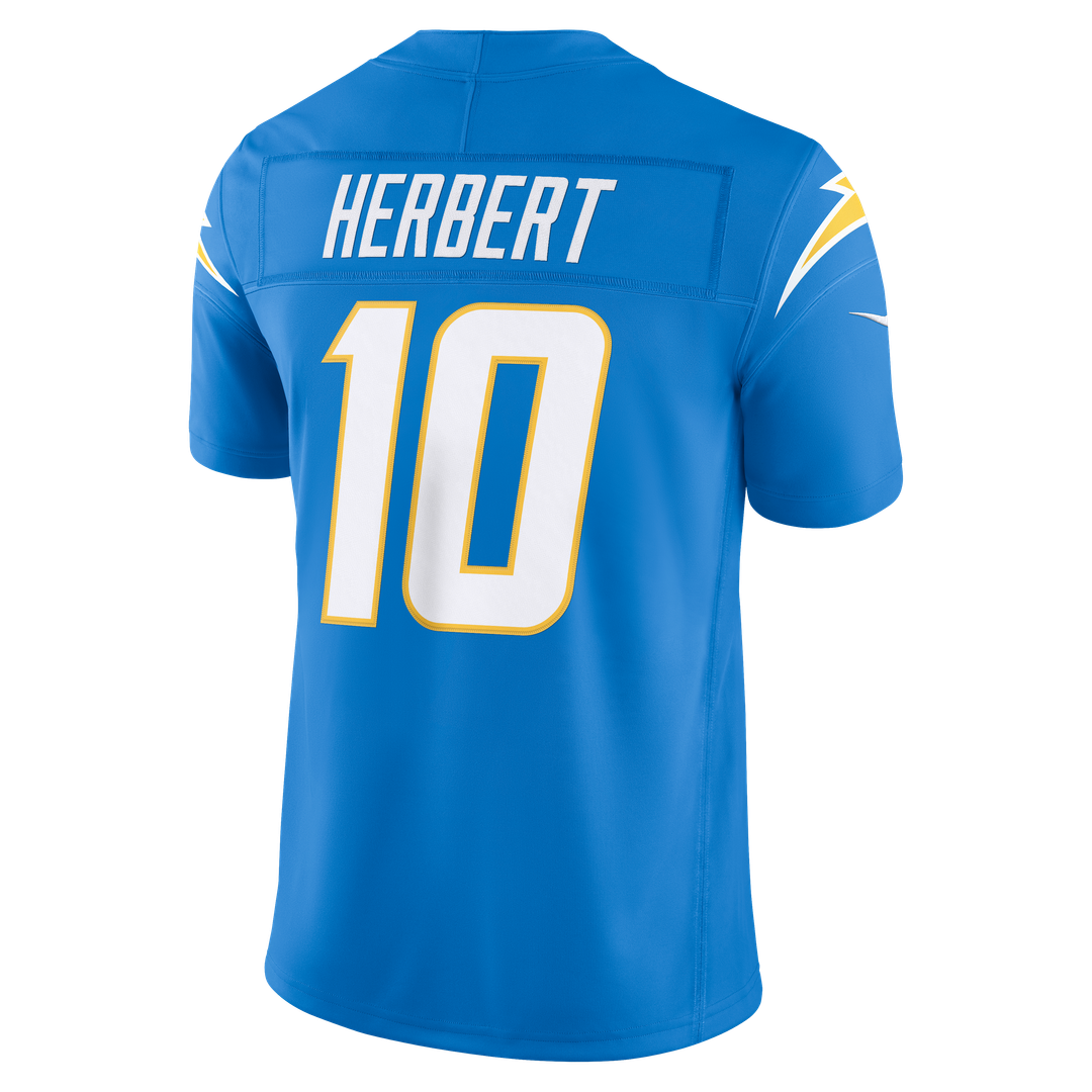 Justin Herbert Los Angeles Chargers Nike Powder Blue Team Vapor F.U.S.E. Stitched Limited Jersey