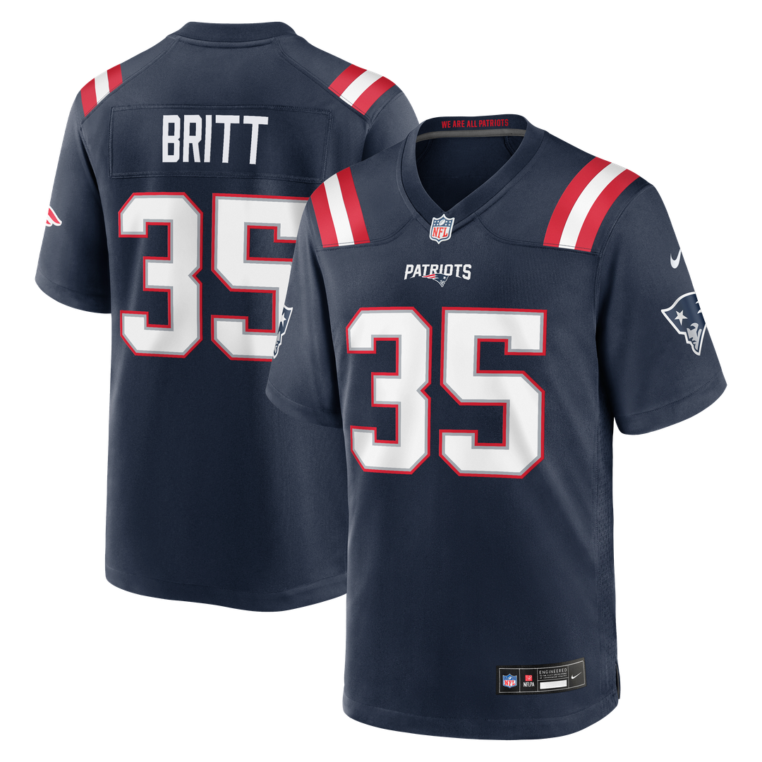 K.J. Britt New England Patriots Nike Navy Team Game Jersey