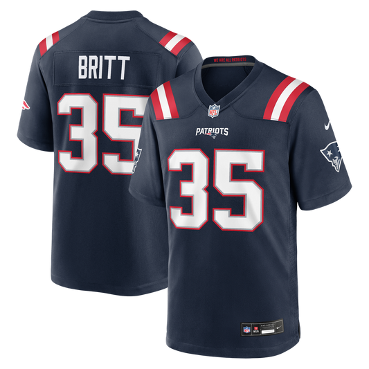 K.J. Britt New England Patriots Nike Navy Team Game Jersey