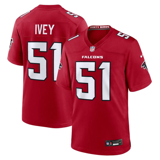 Jared Ivey Atlanta Falcons Nike Red Team Game Jersey