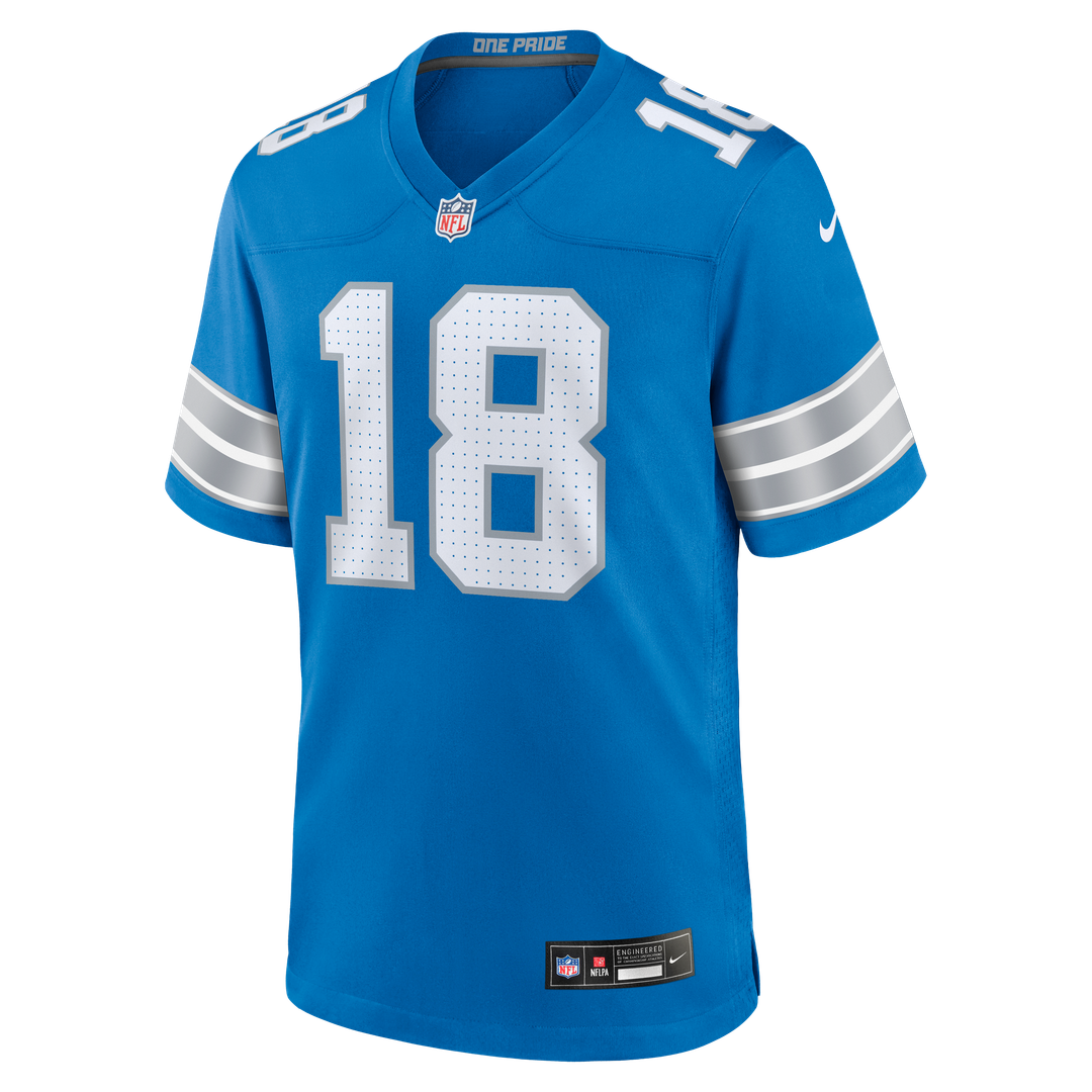 Isaac TeSlaa Detroit Lions Nike Blue Game Player Jersey