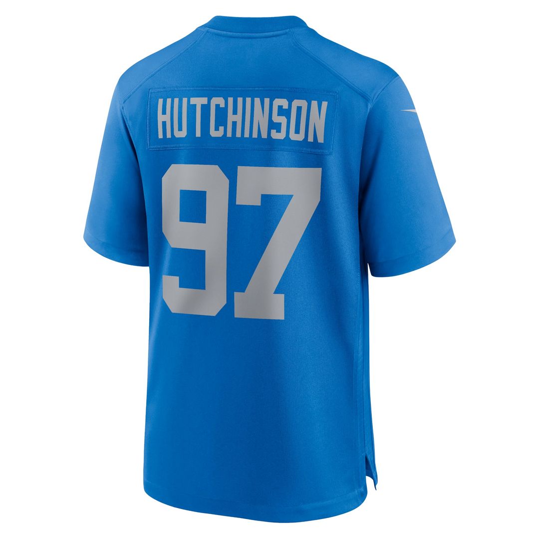 Aidan Hutchinson Detroit Lions Nike Blue Alternate Game Jersey
