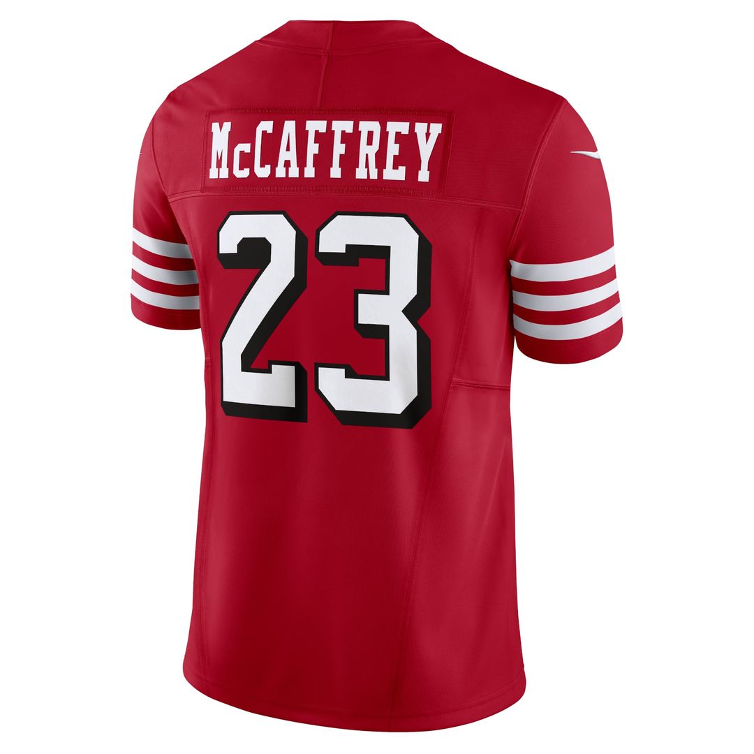Christian McCaffrey San Francisco 49ers Nike Scarlet Vapor F.U.S.E. Limited Jersey