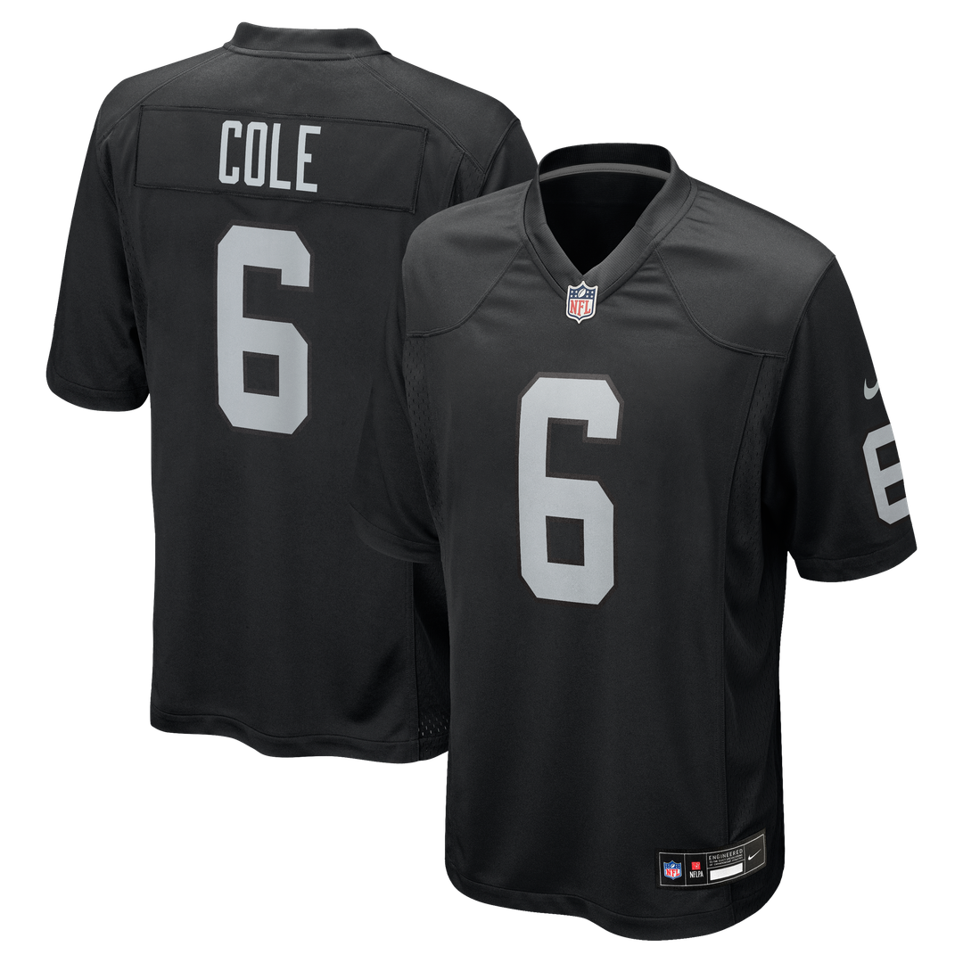 AJ Cole Las Vegas Raiders Nike Black Game Jersey