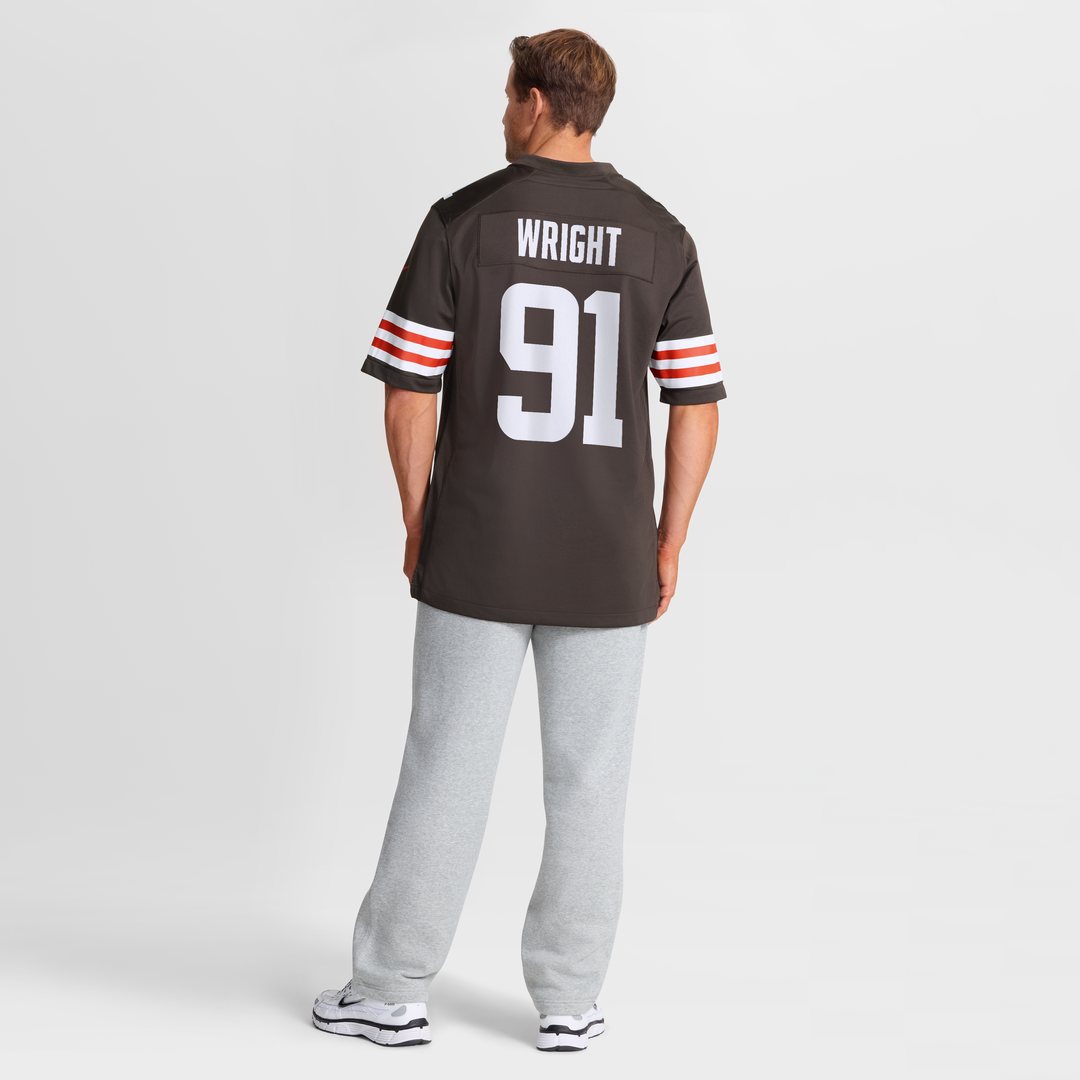 Alex Wright Cleveland Browns Nike Brown Team Game Jersey