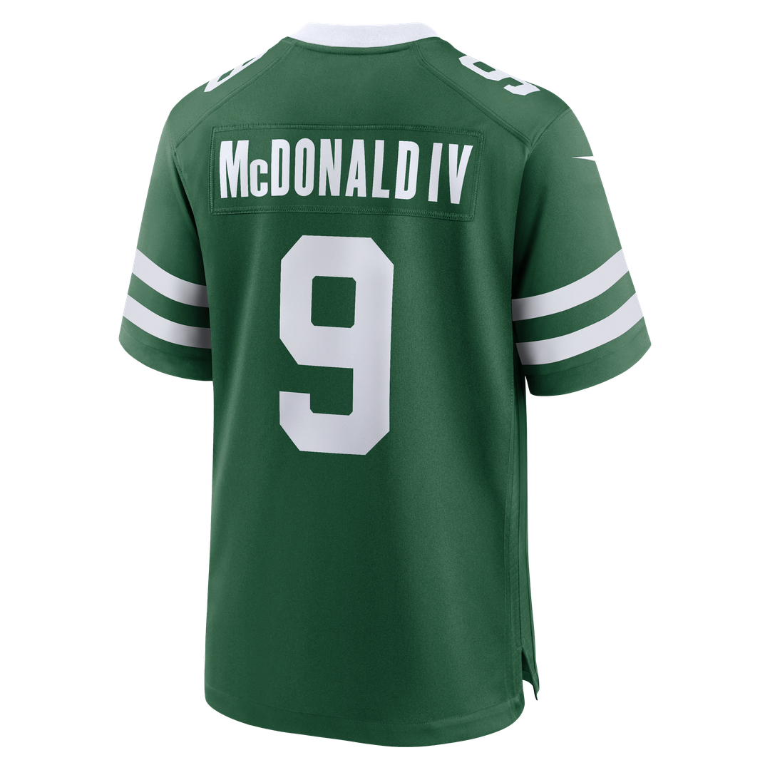 Will McDonald IV New York Jets Nike Legacy Black Alternate Game Jersey