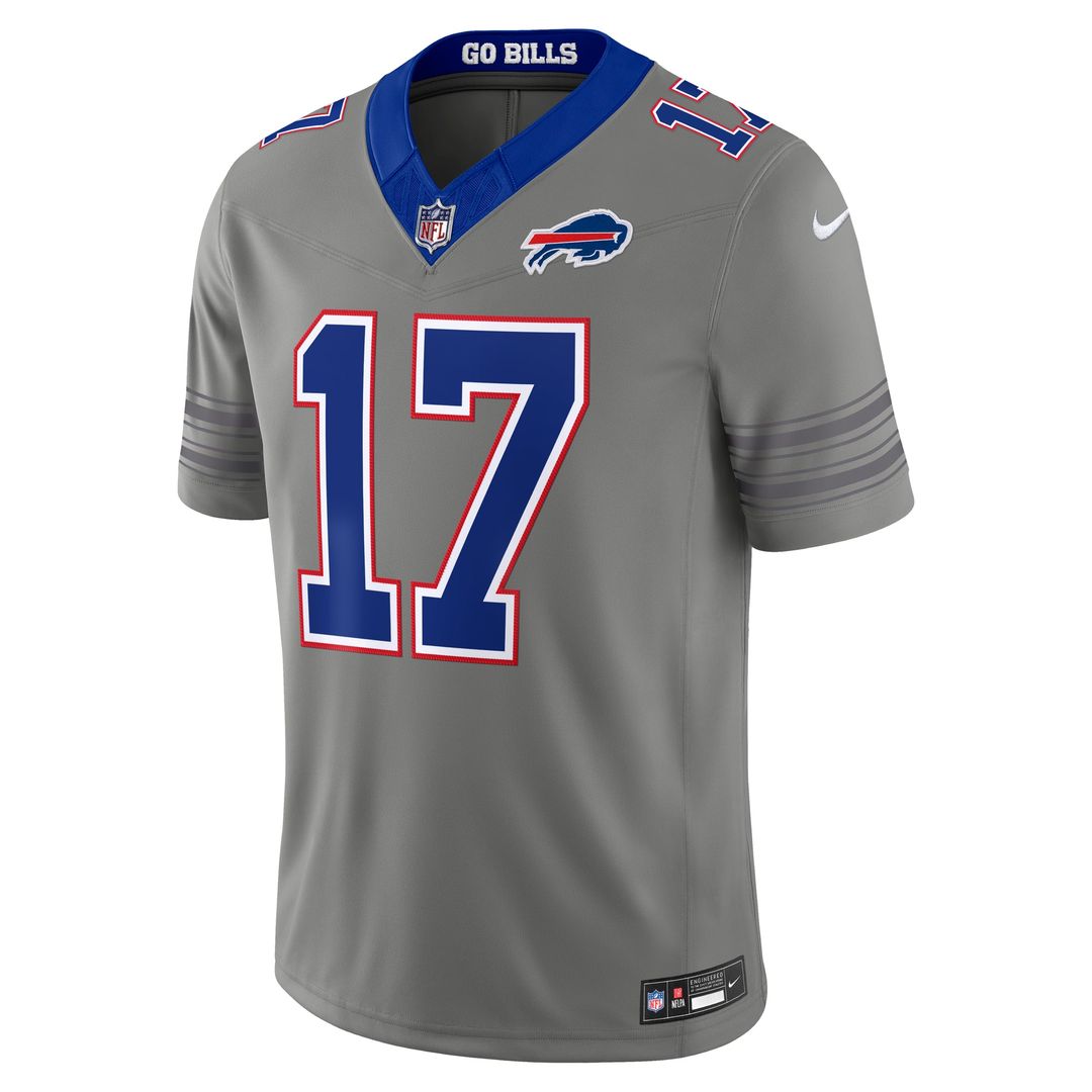 Josh Allen Buffalo Bills Nike Gray Nickel City Vapor F.U.S.E. Stitched Limited Jersey