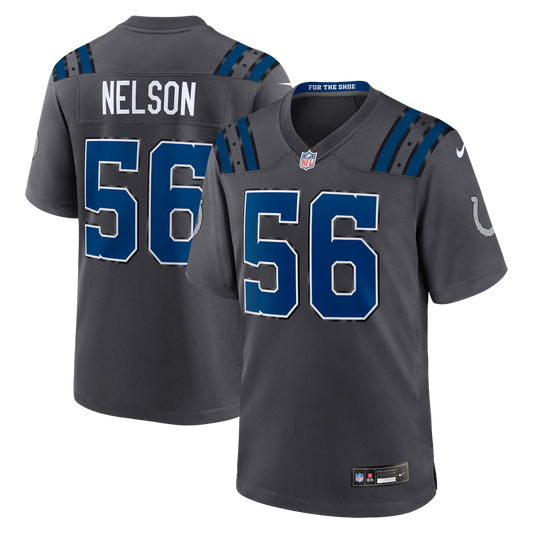 Quenton Nelson Indianapolis Colts Nike Anthracite 2026 Rivalries Collection Game Jersey