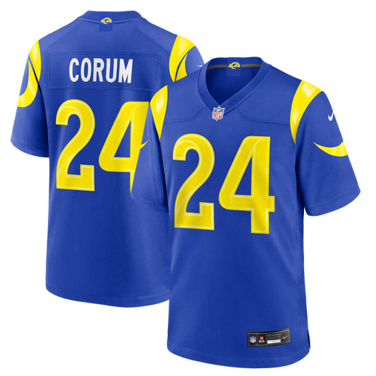 Blake Corum Los Angeles Rams Nike Royal Game Jersey