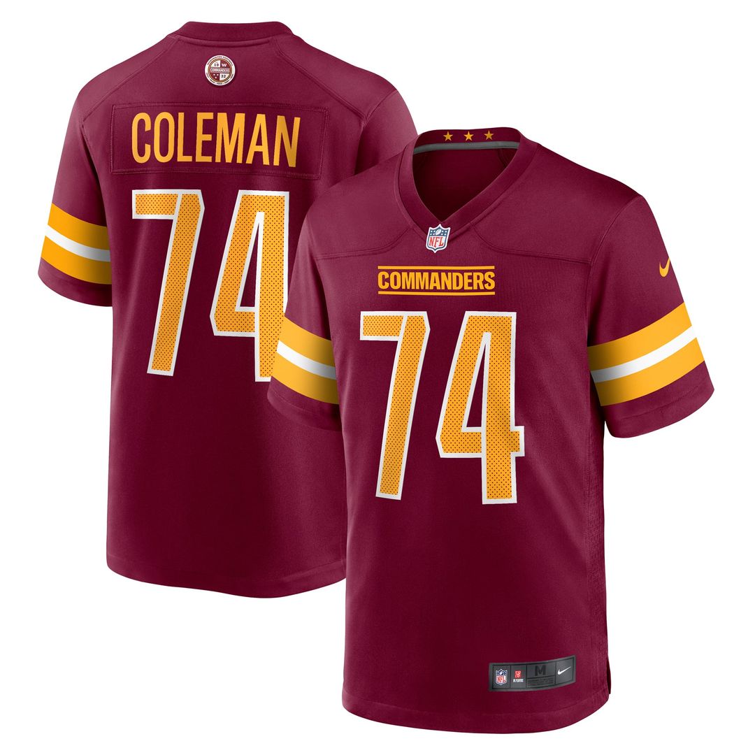 Brandon Coleman Washington Commanders Nike Burgundy Game Jersey