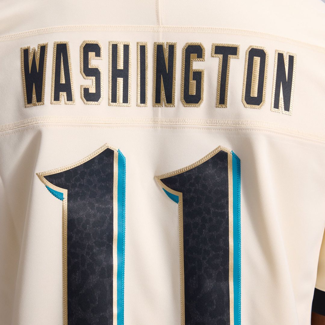 Parker Washington Jacksonville Jaguars Nike Natural 2026 Rivalries Collection Stitched Limited Jersey