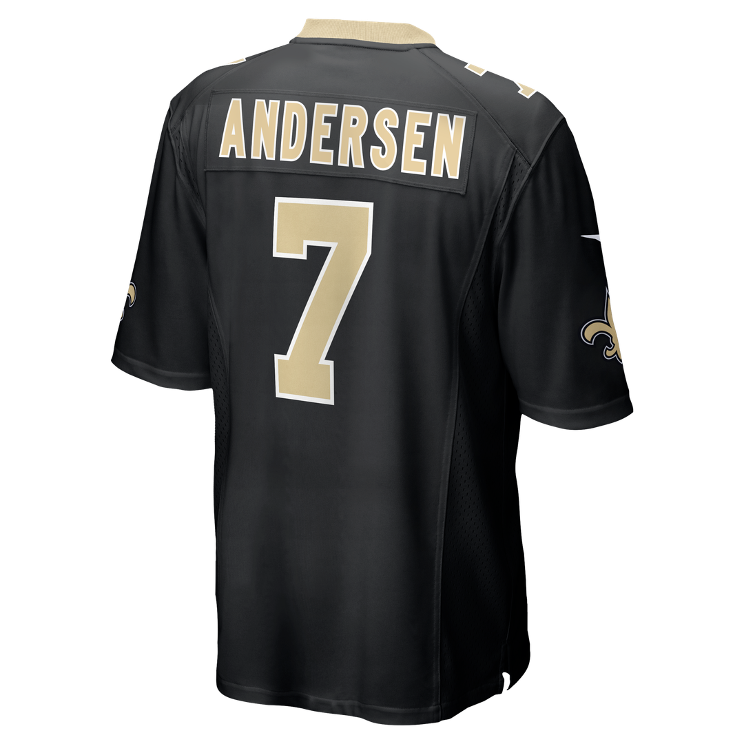 Morten Andersen New Orleans Saints Nike Black Game Retired Player Jersey