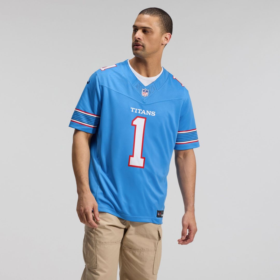 Cameron Ward Tennessee Titans Nike Light Blue Team Vapor F.U.S.E. Stitched Limited Jersey