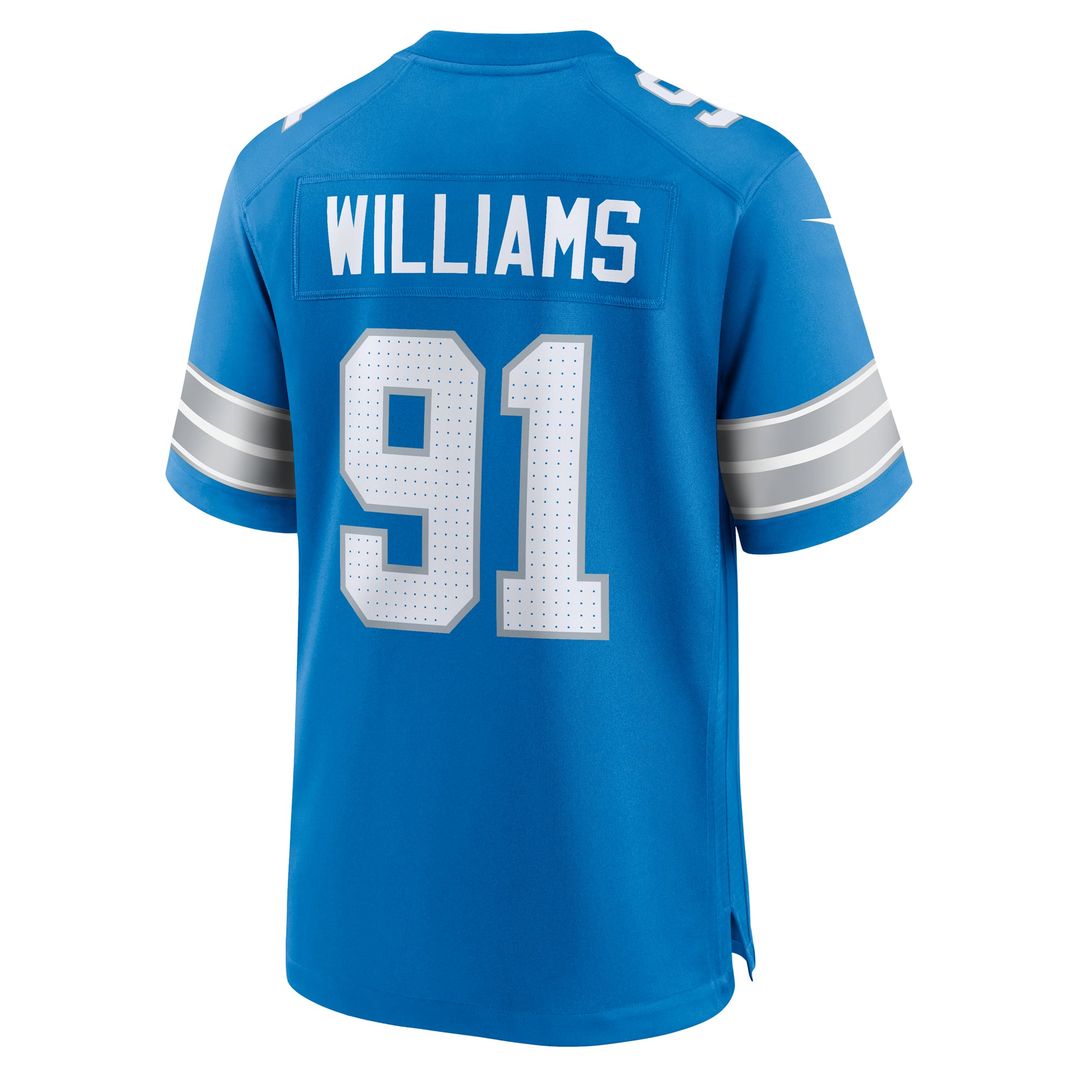Tyleik Williams Detroit Lions Nike Blue Team Game Jersey