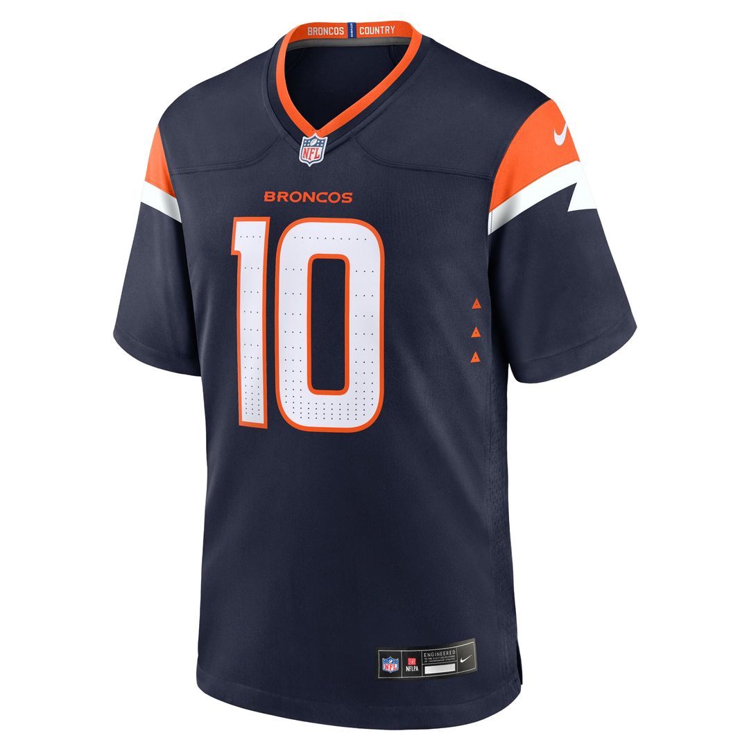 Bo Nix Denver Broncos Nike Navy Alternate Game Jersey