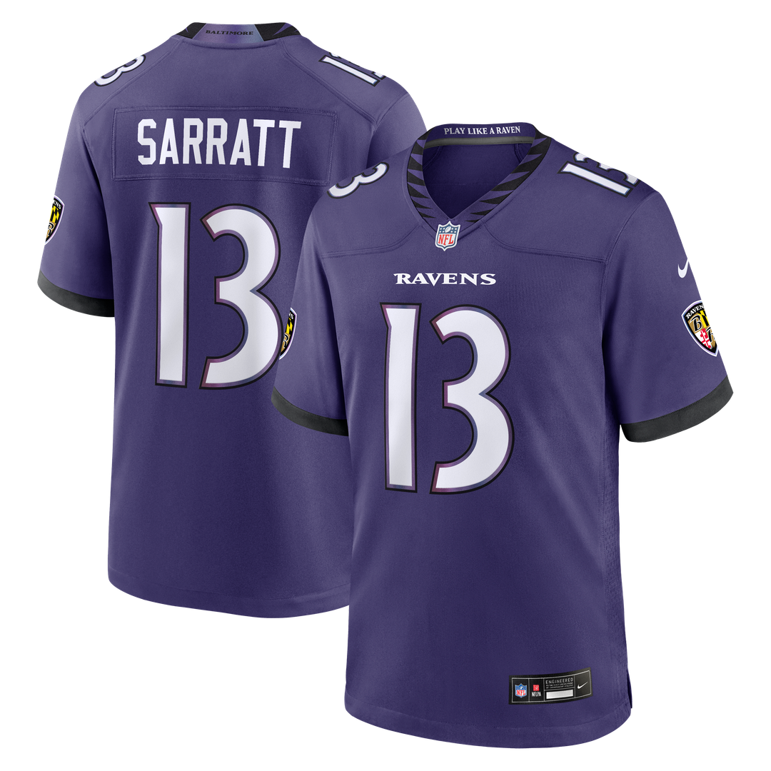 Elijah Sarratt Baltimore Ravens Nike Purple Team Game Jersey