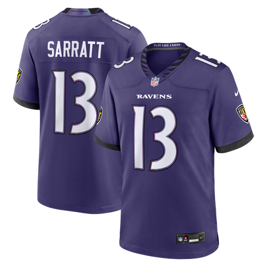 Elijah Sarratt Baltimore Ravens Nike Purple Team Game Jersey