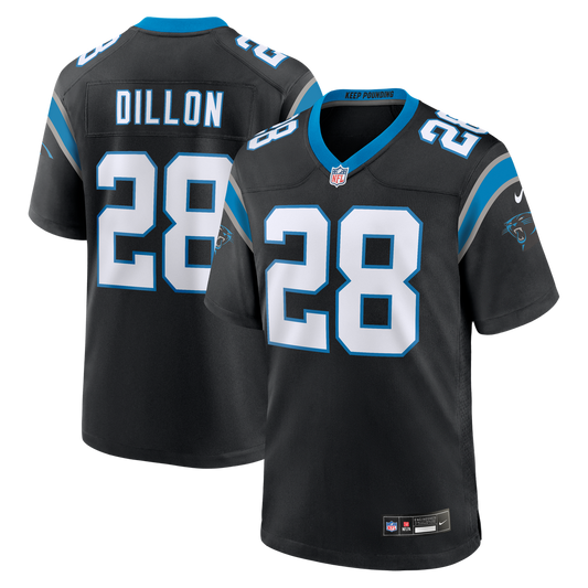 AJ Dillon Carolina Panthers Nike Black Team Game Jersey